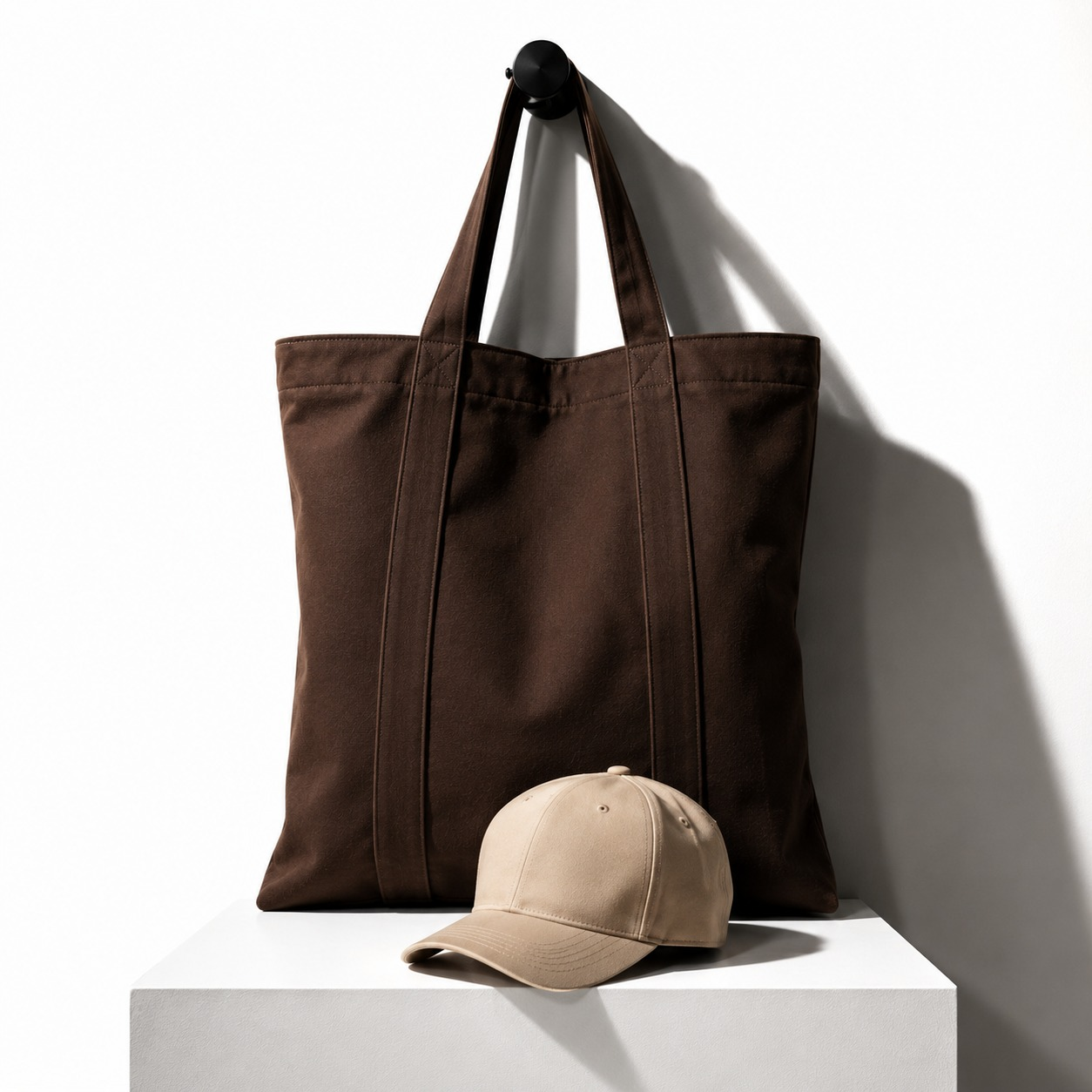 Custom branded tote bag and cap — promotional merchandise by Safir Wear